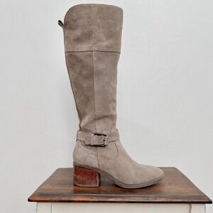 Taupe Knee High Suede Campus Boot Size 7